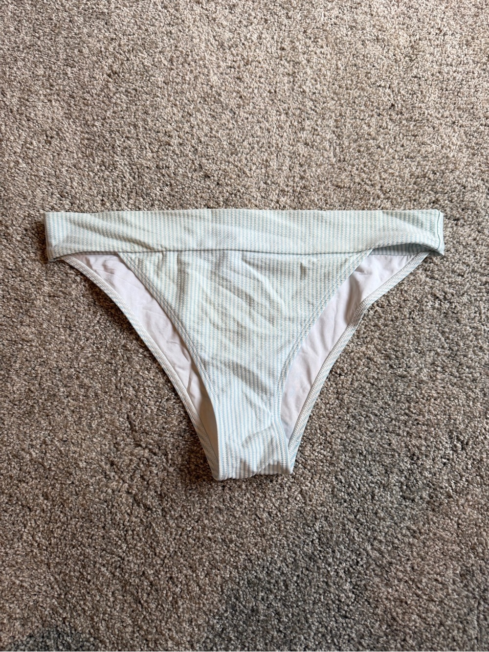 Ribbed Light Blue Bikini Bottoms
